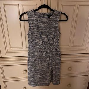 Banana Republic 0P Navy Blue and White Sleeveless dress.